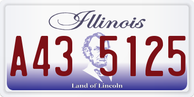 IL license plate A435125