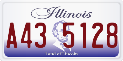 IL license plate A435128