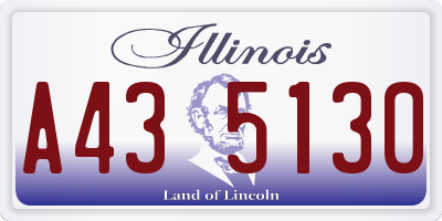 IL license plate A435130