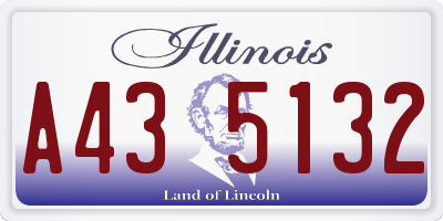 IL license plate A435132