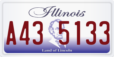 IL license plate A435133