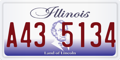 IL license plate A435134
