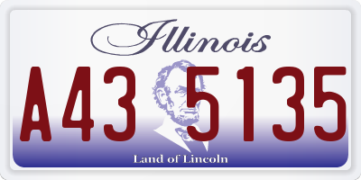 IL license plate A435135