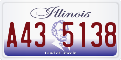 IL license plate A435138