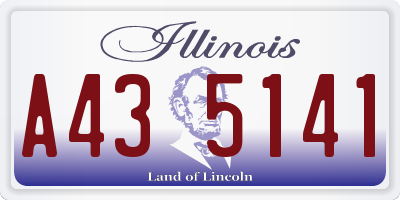 IL license plate A435141