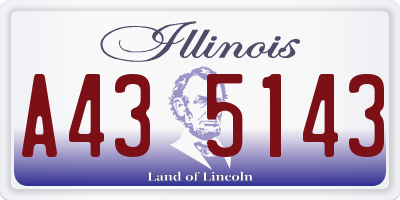 IL license plate A435143