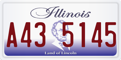 IL license plate A435145
