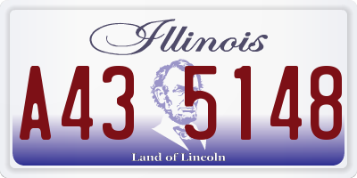 IL license plate A435148