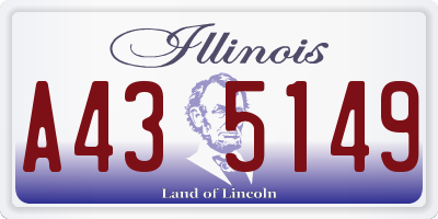 IL license plate A435149