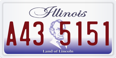IL license plate A435151