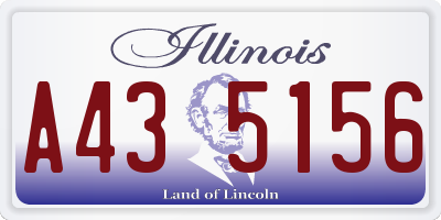 IL license plate A435156
