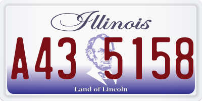 IL license plate A435158