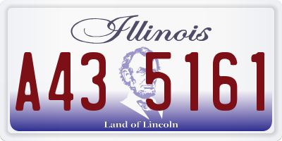 IL license plate A435161