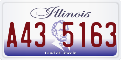 IL license plate A435163