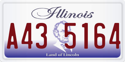 IL license plate A435164