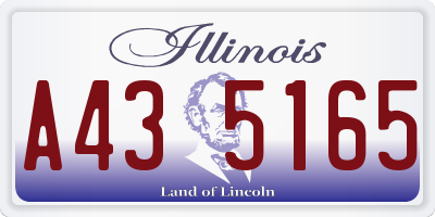 IL license plate A435165