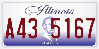IL license plate A435167