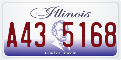 IL license plate A435168