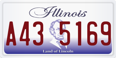 IL license plate A435169
