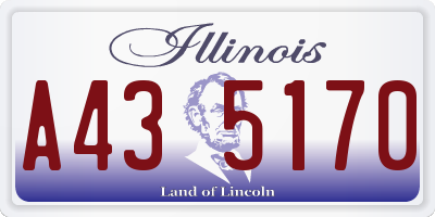 IL license plate A435170