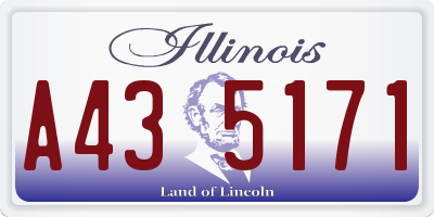 IL license plate A435171