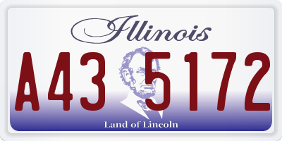 IL license plate A435172
