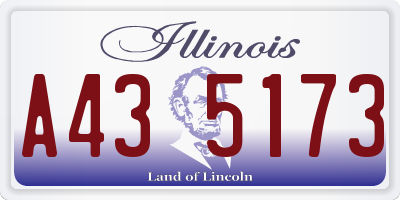 IL license plate A435173
