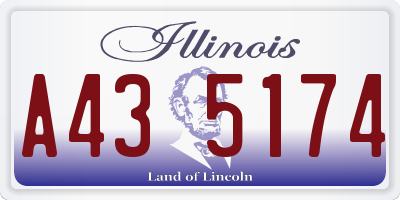 IL license plate A435174