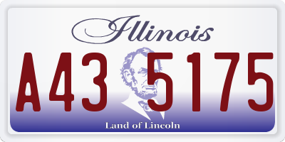 IL license plate A435175