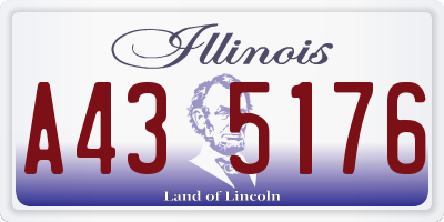 IL license plate A435176