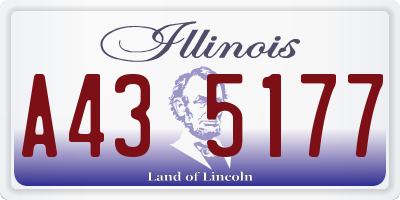 IL license plate A435177