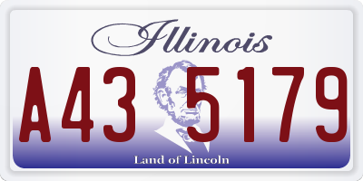 IL license plate A435179