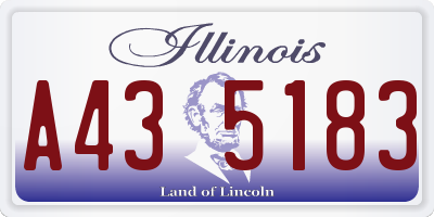 IL license plate A435183