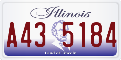IL license plate A435184
