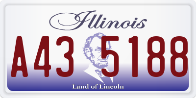 IL license plate A435188