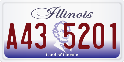 IL license plate A435201