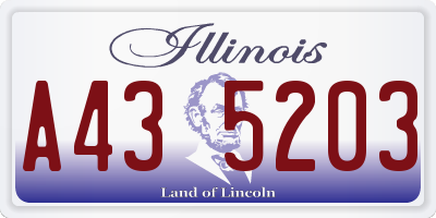 IL license plate A435203