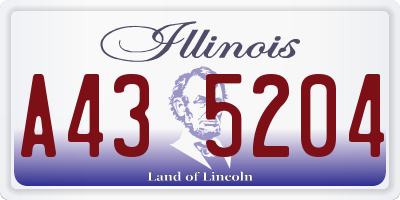 IL license plate A435204