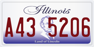 IL license plate A435206