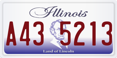 IL license plate A435213