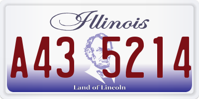 IL license plate A435214