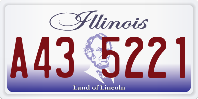 IL license plate A435221