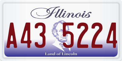 IL license plate A435224