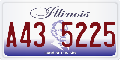 IL license plate A435225