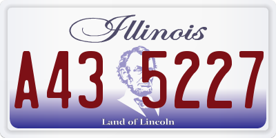 IL license plate A435227