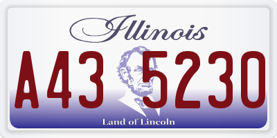 IL license plate A435230