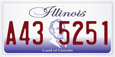 IL license plate A435251