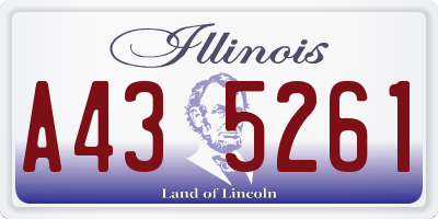 IL license plate A435261