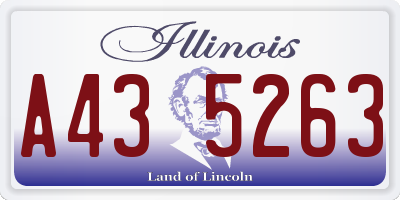 IL license plate A435263
