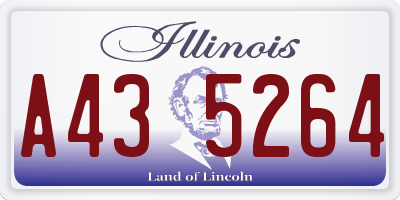 IL license plate A435264